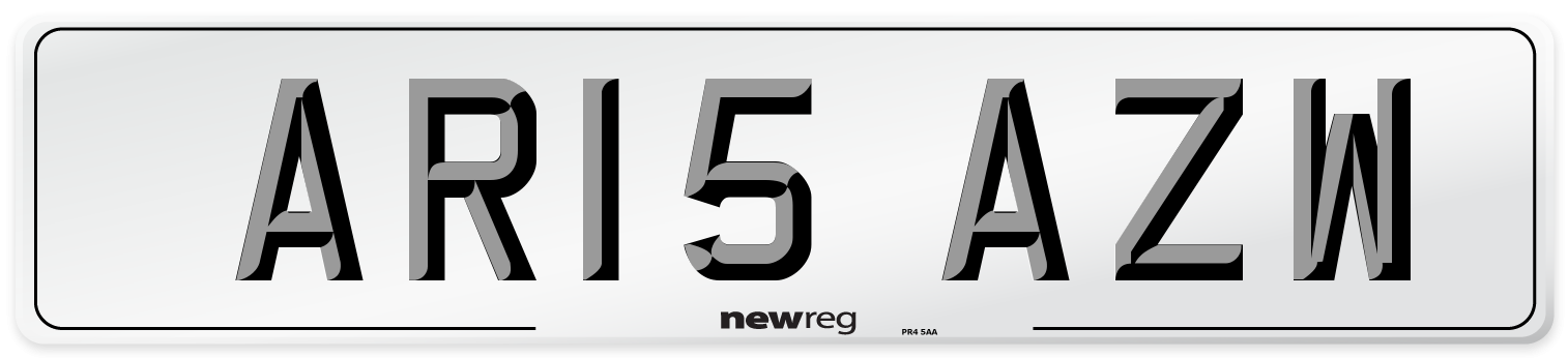 AR15 AZW Number Plate from New Reg